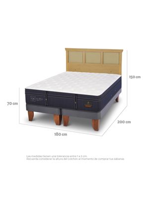 Imagen 2 del producto Cama Europea Grand Premium King + Respaldo Torino Mostaza