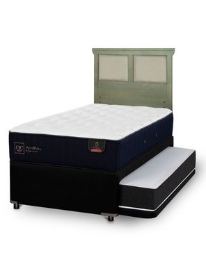 Diván Premium Black 1.5 Plazas Respaldo Torino Olivo