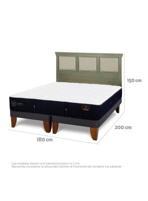Imagen 2 del producto Cama Europea Premium King + Respaldo Torino Olivo