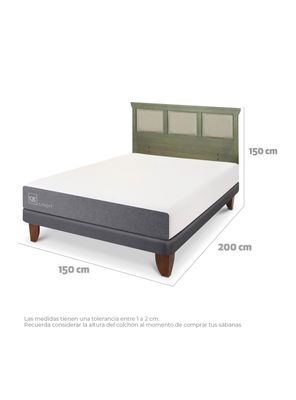 Imagen 2 del producto Cama Europea Smart 2 Plazas + Respaldo Torino Olivo