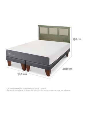 Imagen 2 del producto Cama Europea Smart King + Respaldo Torino Olivo
