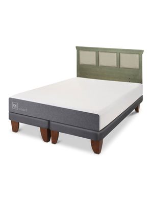 Cama Europea Smart King + Respaldo Torino Olivo