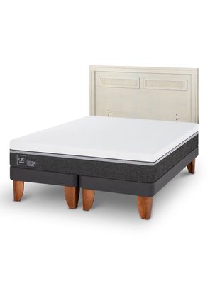 Cama Europea Ortopedic Advance 2 Plazas Base Dividida + Respaldo Milán Alpino