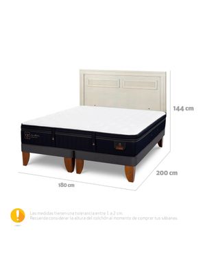 Imagen 2 del producto Cama Europea Super Premium King + Respaldo Milán Alpino