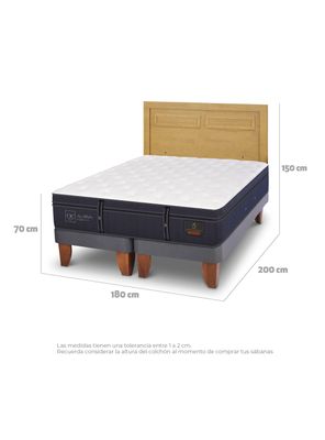 Imagen 2 del producto Cama Europea Grand Premium King + Respaldo Milán Mostaza