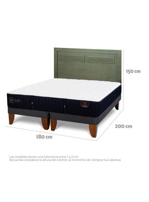 Imagen 2 del producto Cama Europea Premium King + Respaldo Milán Olivo