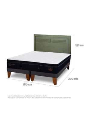 Imagen 2 del producto Cama Europea Super Premium King + Respaldo Milán Olivo