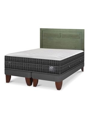 Cama Europea Lux King + Respaldo Milán Olivo