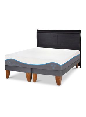 Imagen 1 del producto Cama Europea Alaska King + Respaldo Miro Negro