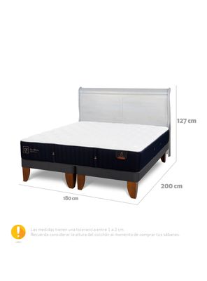 Imagen 2 del producto Cama Europea Premium King + Respaldo Miro Alpino