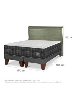 Imagen 2 del producto Cama Europea Lux King + Respaldo Miro Olivo
