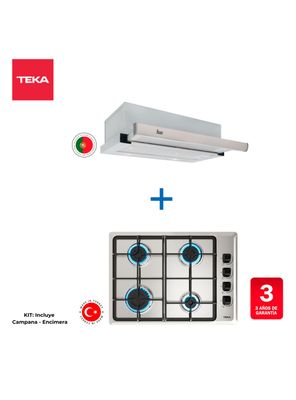Imagen 2 del producto Kit Empotrable Encimera Gas HLX540 BUT + Campana TL 6310 INOX