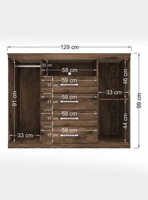 Imagen 2 del producto Cómoda Master 4 Cajones 2 Puertas