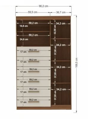 Imagen 2 del producto Cómoda Maraba 1 Puerta 6 Cajones