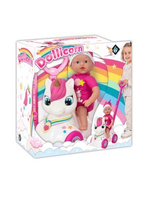 Imagen 2 del producto Muñeca de Cuerpo Blando 37 cm + Corepasillos Unicornio