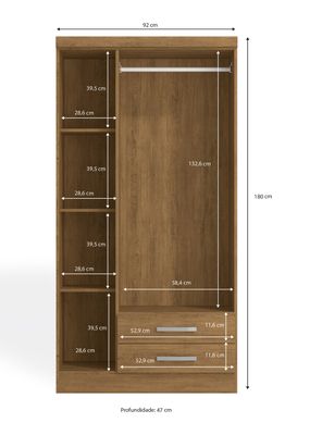 Imagen 2 del producto Clóset Leticia 3 Puertas 2 Cajones