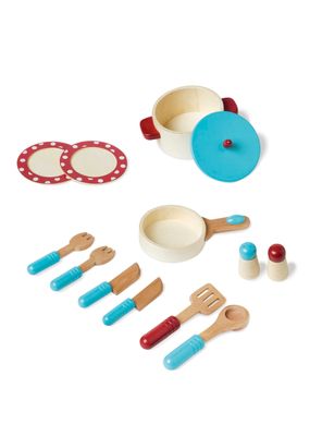 Juego Gamepower Mini Hogar Set Accesorios Madera 13 Piezas