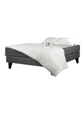 Imagen 1 del producto Cama Europea Apolo Black Full + Plumon + Almohadas