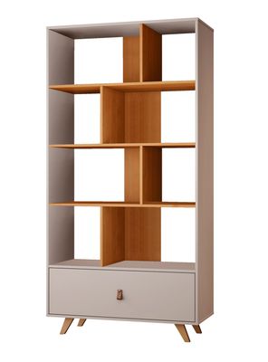 Librero Giga 8 Repisas 1 Cajón