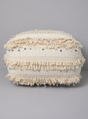 Pouf Beige 50x50 cm