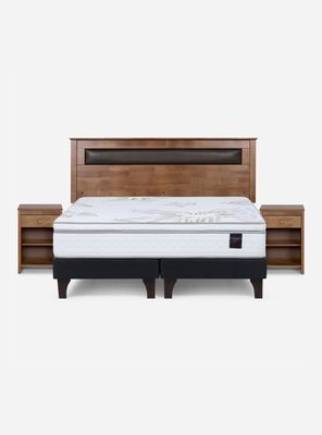 Imagen 2 del producto Cama Europea Art 4 King + Respaldo + Velador