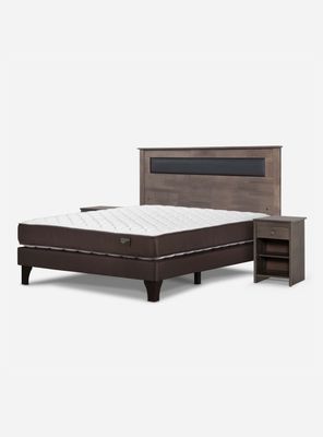 Cama Europea Ergo T 2 Plazas + Set de Muebles