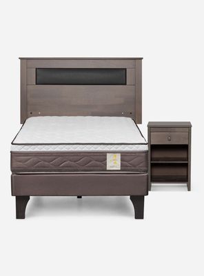 Imagen 2 del producto Cama Europea New Style 4 Plus 1.5 Plazas + Respaldo + Velador