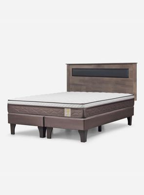 Cama Europea New Style 4 Plus King + Respaldo