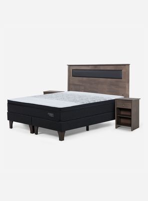 Cama Europea Tempo King + Set de Muebles Ferrara