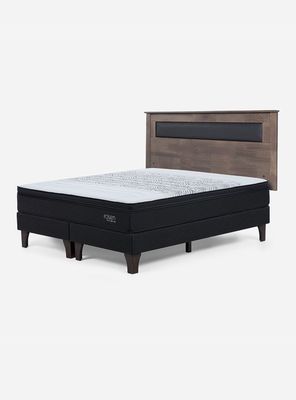 Cama Europea Tempo 2 Plazas + Respaldo Ferrara