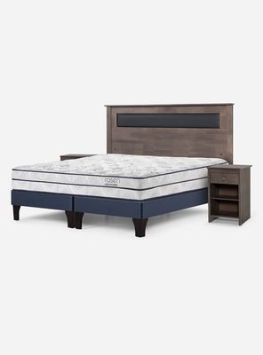 Cama Europea Autonomy King Veladores + Respaldo