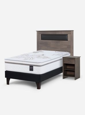 Cama Europea Art 4 1.5 Plazas + Set Muebles Ferrara