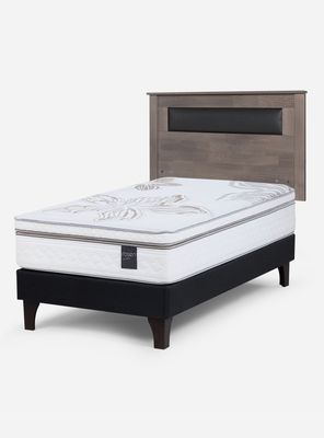 Cama Europea Art 4 1.5 Plazas Respaldo Ferrara