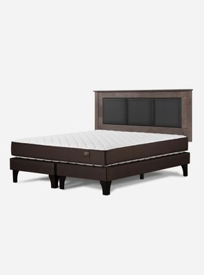 Cama Europea Ergo T Base Dividida 2 Plazas + Respaldo