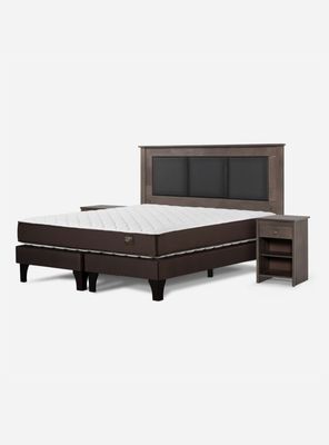 Cama Europea Ergo T King + Respaldo + Velador