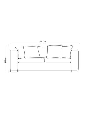 Imagen 2 del producto Sofá Palermo Tela 2 Cuerpos Medular
