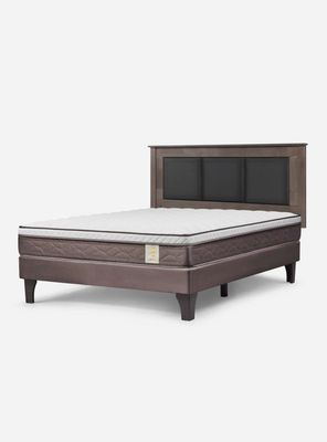 Cama Europea New style 4 plus 2 Plazas x200 cm Base Dividida + Respaldo