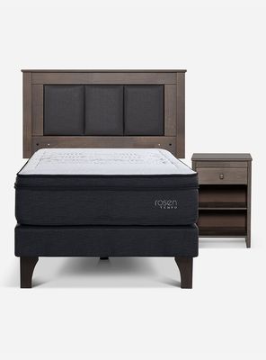 Imagen 2 del producto Cama Europea Tempo 1.5 Plazas + Set Muebles Rachel