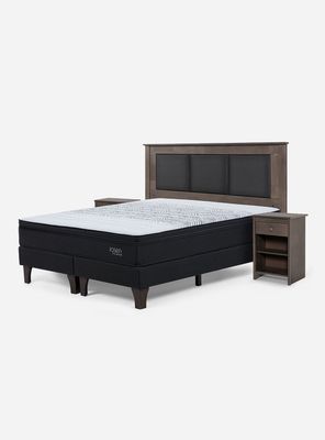 Cama Europea Tempo King + Set de Muebles Rachel