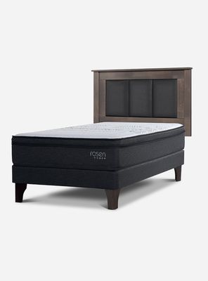 Cama Europea Tempo 1.5 Plazas + Respaldo Rachel