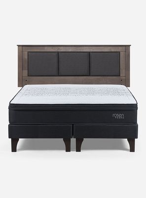 Imagen 2 del producto Cama Europea Tempo 2 Plazas Base Dividida + Respaldo Rachel