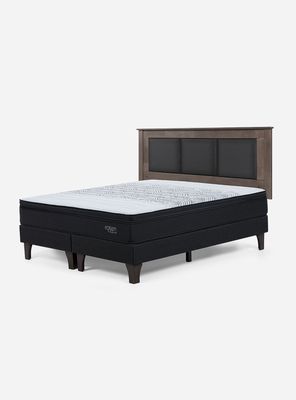 Cama Europea Tempo King + Respaldo Rachel