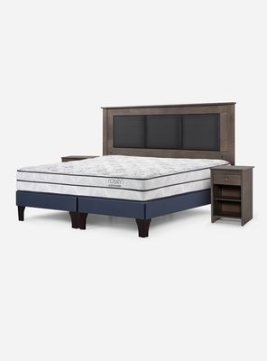 Cama Europea Autonomy King + Veladores + Respaldo