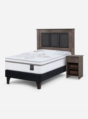 Cama Europea Art 4 1.5 Plazas + Set Muebles Rachel