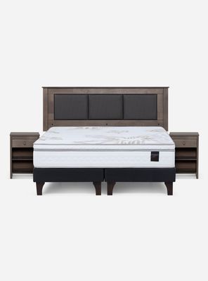 Imagen 2 del producto Cama Europea Art 4 King + Respaldo + Velador