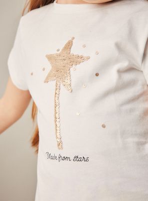 Imagen 2 del producto Polera Manga Corta Lentejuelas Reversibles