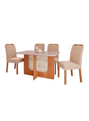 Juego Comedor Louise 4 Sillas Paola Nude