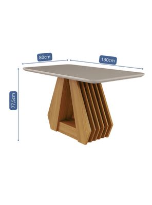 Imagen 2 del producto Juego Comedor Agata + 4 Sillas Fernanda Beige