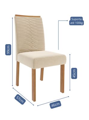 Imagen 2 del producto Juego Comedor Patricia + 4 Sillas Clarice Nude