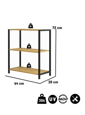Imagen 2 del producto Estante New York Miel 3 Niveles